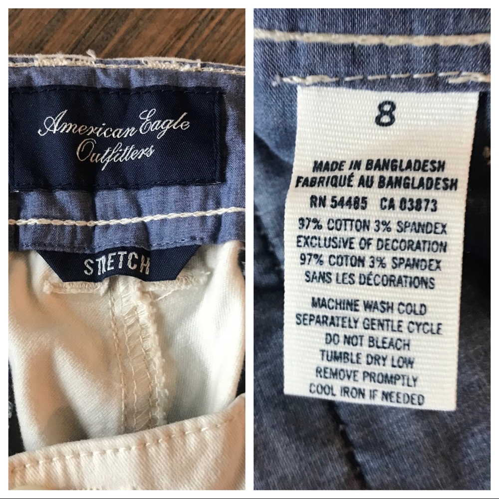 American Eagle Outfitters size 8 light tan shorts - Picture 3 of 8